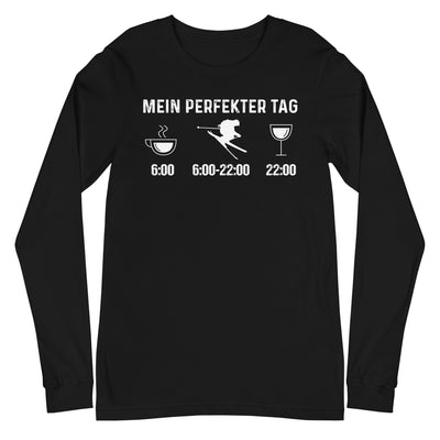 Mein Perfekter Tag - Longsleeve (Unisex) klettern ski xxx yyy zzz Black