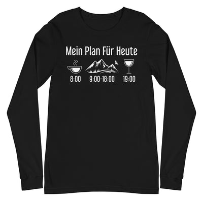 Mein Plan Für Heute - Longsleeve (Unisex) berge xxx yyy zzz Black