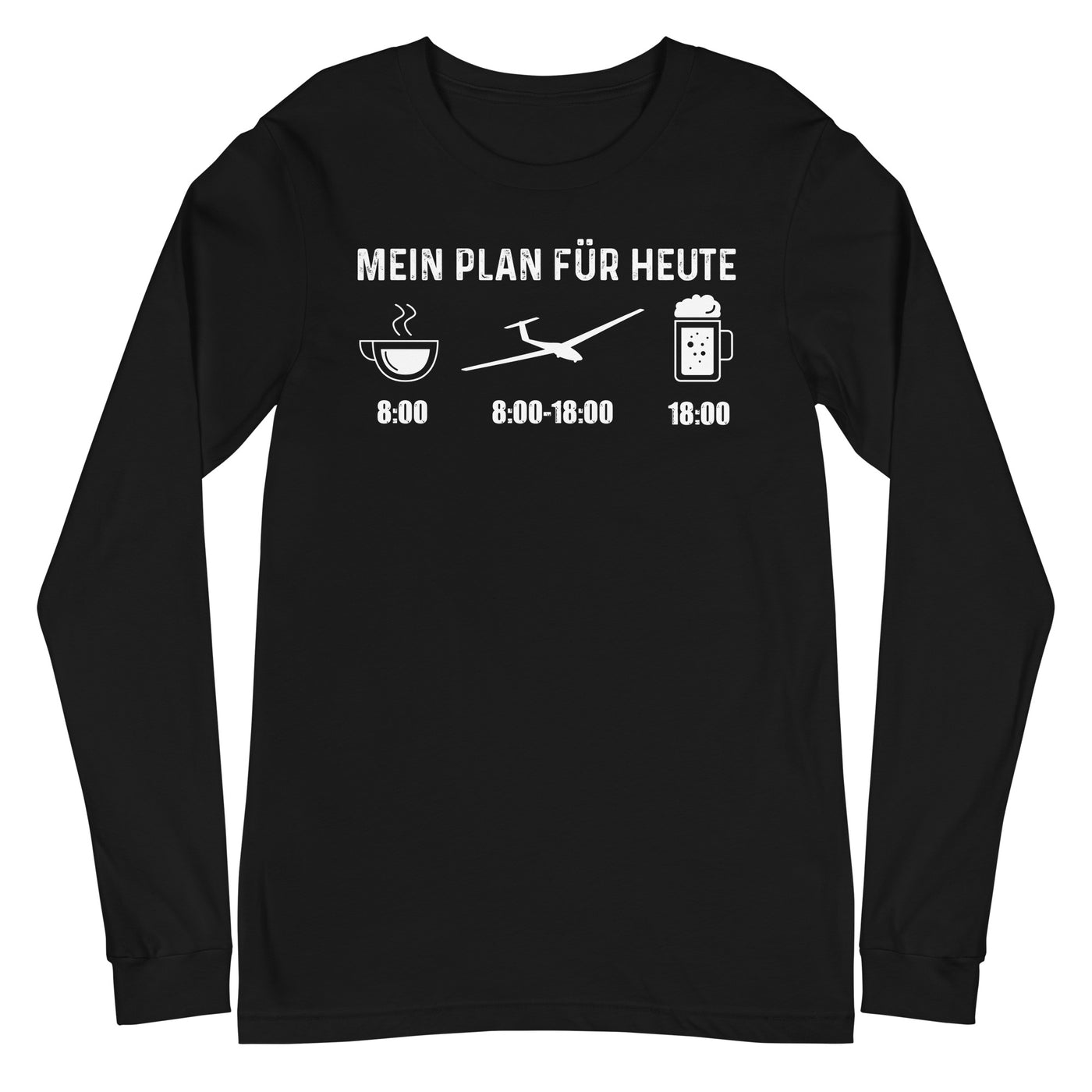 Mein Plan Für Heute - Longsleeve (Unisex) berge xxx yyy zzz Black