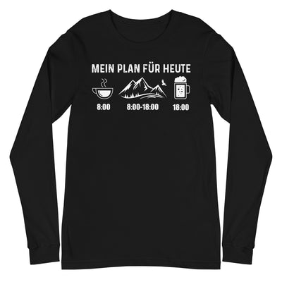 Mein Plan Für Heute - Longsleeve (Unisex) berge xxx yyy zzz Black