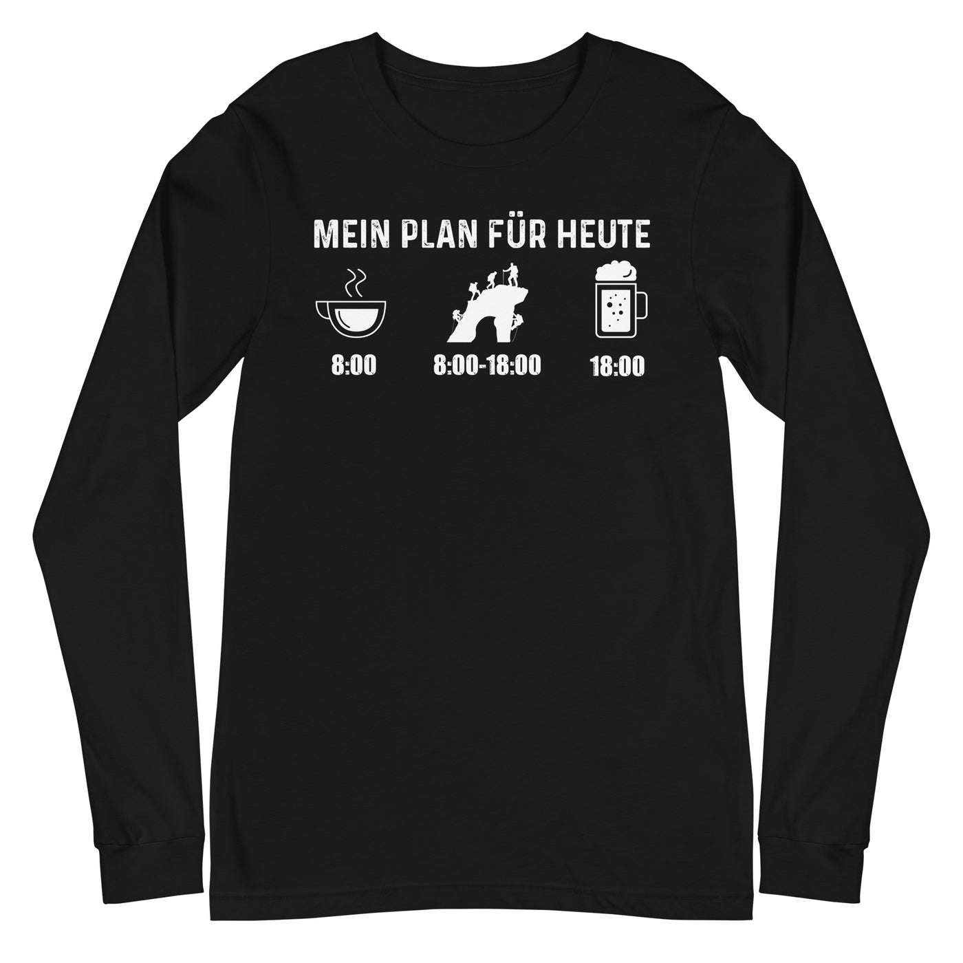 Mein Plan Für Heute - Longsleeve (Unisex) klettern xxx yyy zzz Black