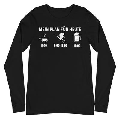 Mein Plan Für Heute - Longsleeve (Unisex) klettern ski xxx yyy zzz Black