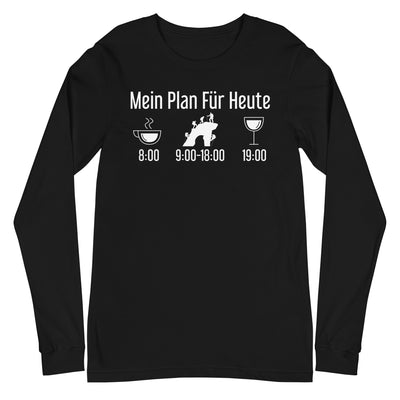 Mein Plan Für Heute 1 - Longsleeve (Unisex) klettern xxx yyy zzz Black