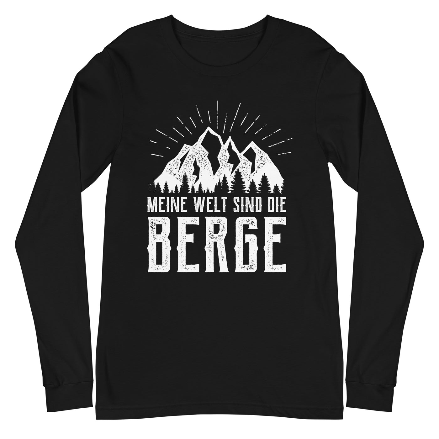 Meine Welt sind die Berge - Longsleeve (Unisex) berge xxx yyy zzz Black