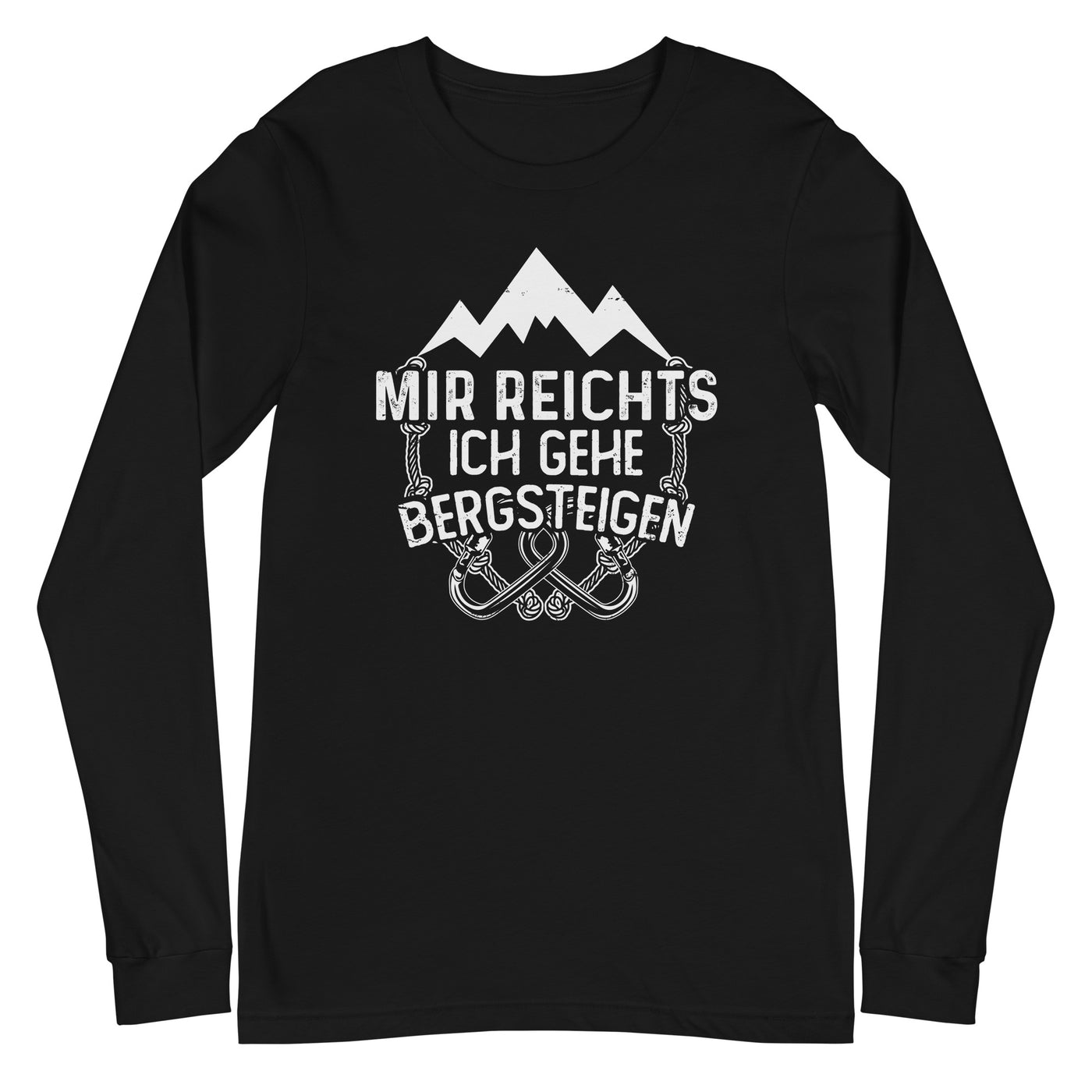 Mir reichts ich geh bergsteigen - Longsleeve (Unisex) berge klettern xxx yyy zzz Black