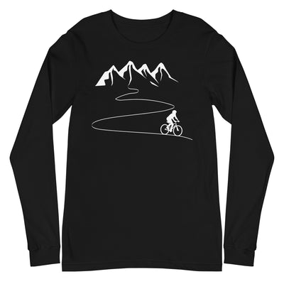 Berge - Kurve Linie - Radfahren - Longsleeve (Unisex) fahrrad xxx yyy zzz Black