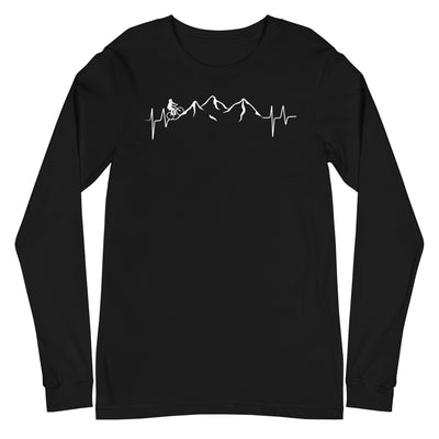 Berge - Herzschlag - Radfahren - Longsleeve (Unisex) fahrrad xxx yyy zzz Black