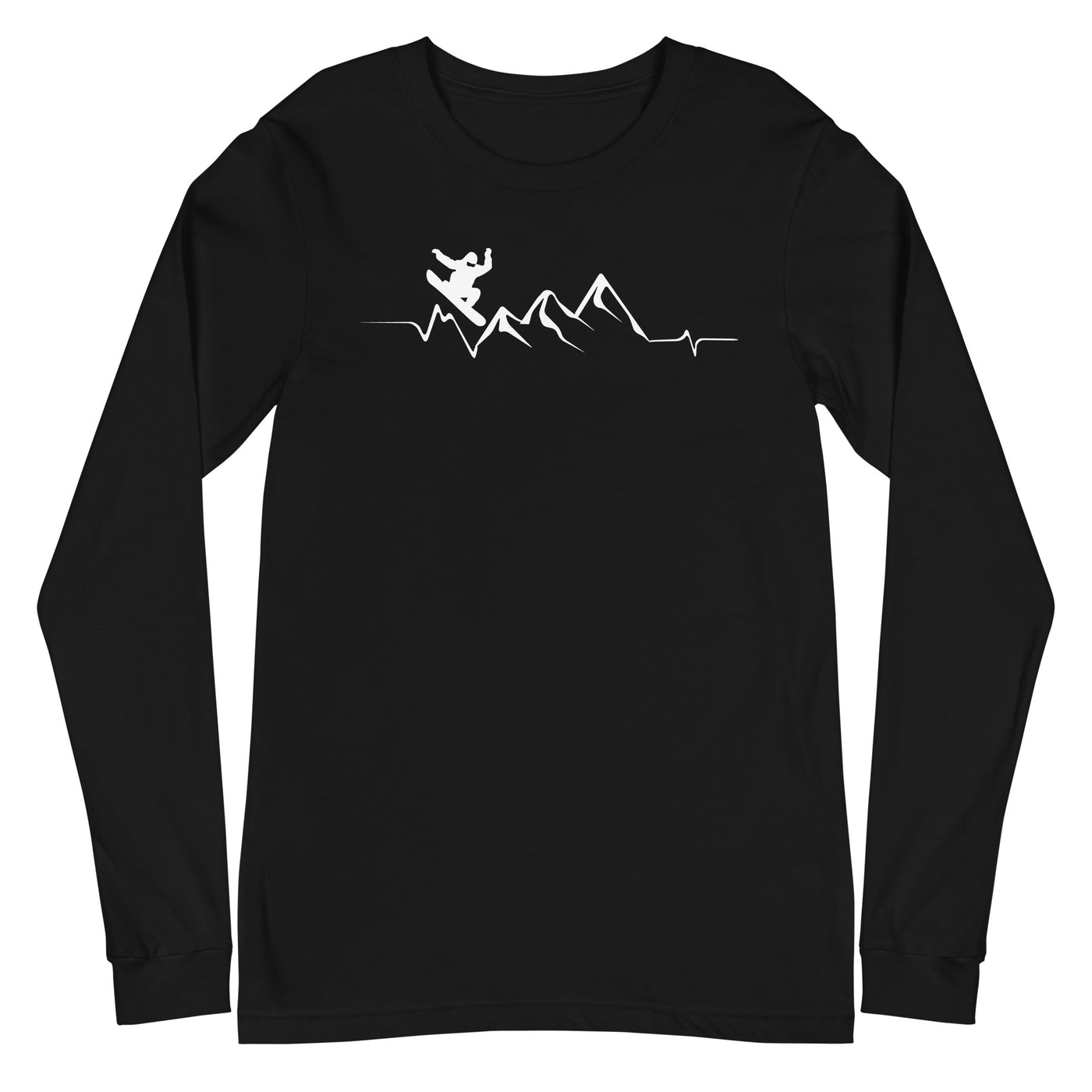 Berge - Herzschlag - Snowboarding - Longsleeve (Unisex) snowboarden xxx yyy zzz Black