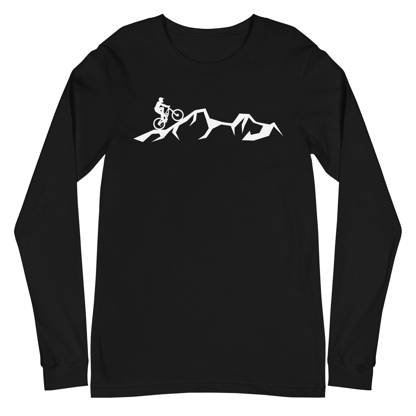 Berge - Mountainbike - (M) - Longsleeve (Unisex) xxx yyy zzz Black