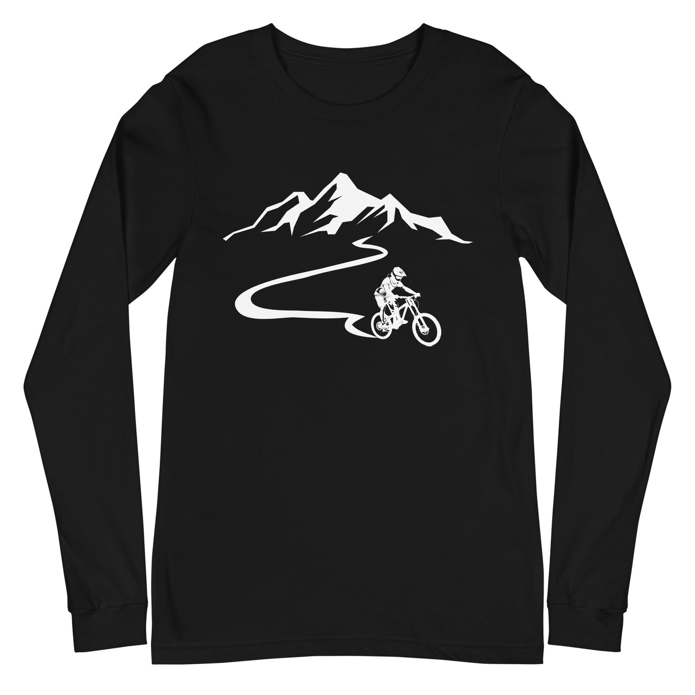 Berge - Mountainbike - (M) (13) - Longsleeve (Unisex) xxx yyy zzz Black