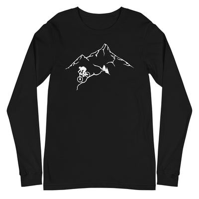 Berge - Mountaingbiking - (M) - Longsleeve (Unisex) xxx yyy zzz Black