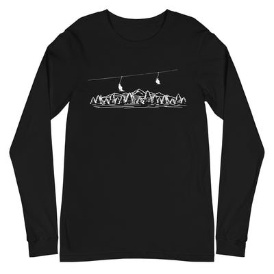 Berge - Skifahren - (21) - Longsleeve (Unisex) klettern ski xxx yyy zzz Black