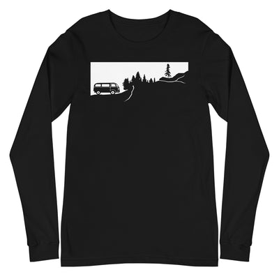 Berge - Bäume - Camping Van - Longsleeve (Unisex) camping xxx yyy zzz Black