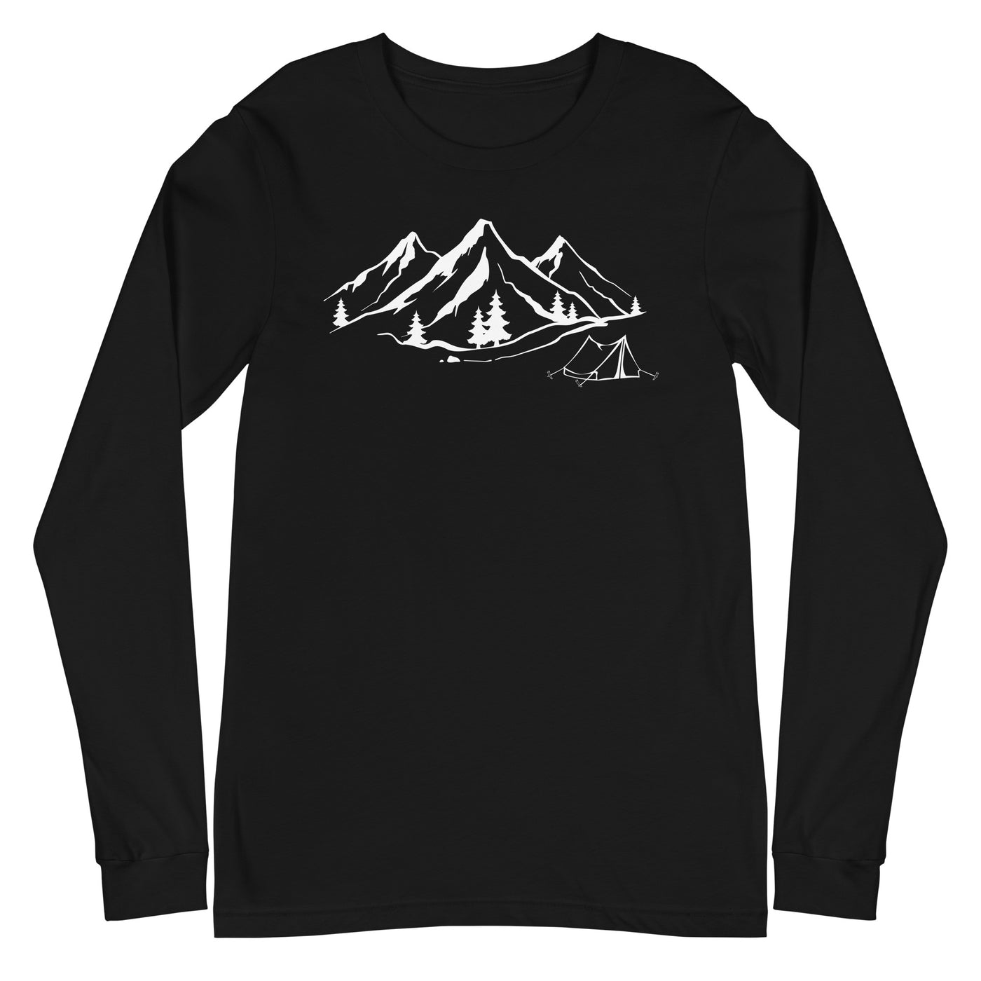 Berge 1 und Camping - Longsleeve (Unisex) camping xxx yyy zzz Black