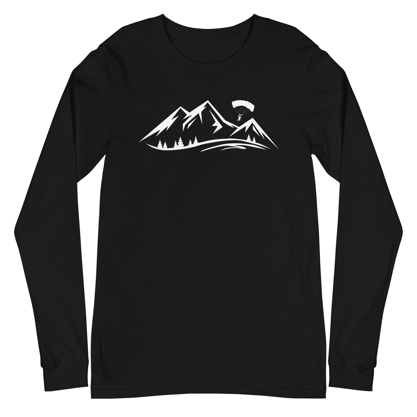 Berge und Paragleiten - Longsleeve (Unisex) berge xxx yyy zzz Black