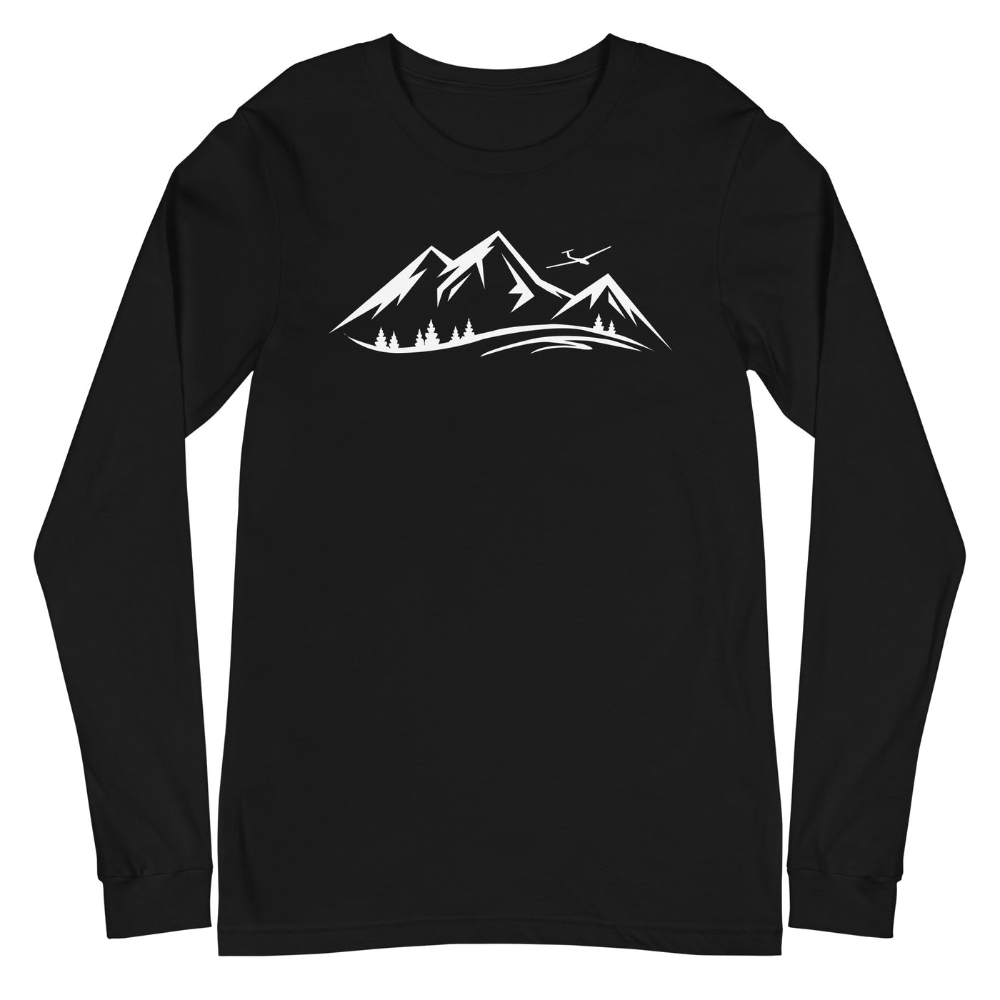 Berge und Segelflugzeug - Longsleeve (Unisex) berge xxx yyy zzz Black