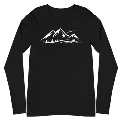 Berge und Segelflugzeug - Longsleeve (Unisex) berge xxx yyy zzz Black