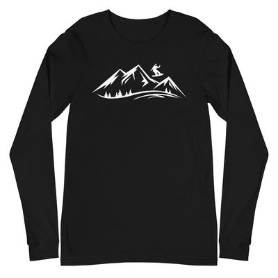 Berge und Snowboarding - Longsleeve (Unisex) snowboarden xxx yyy zzz Black