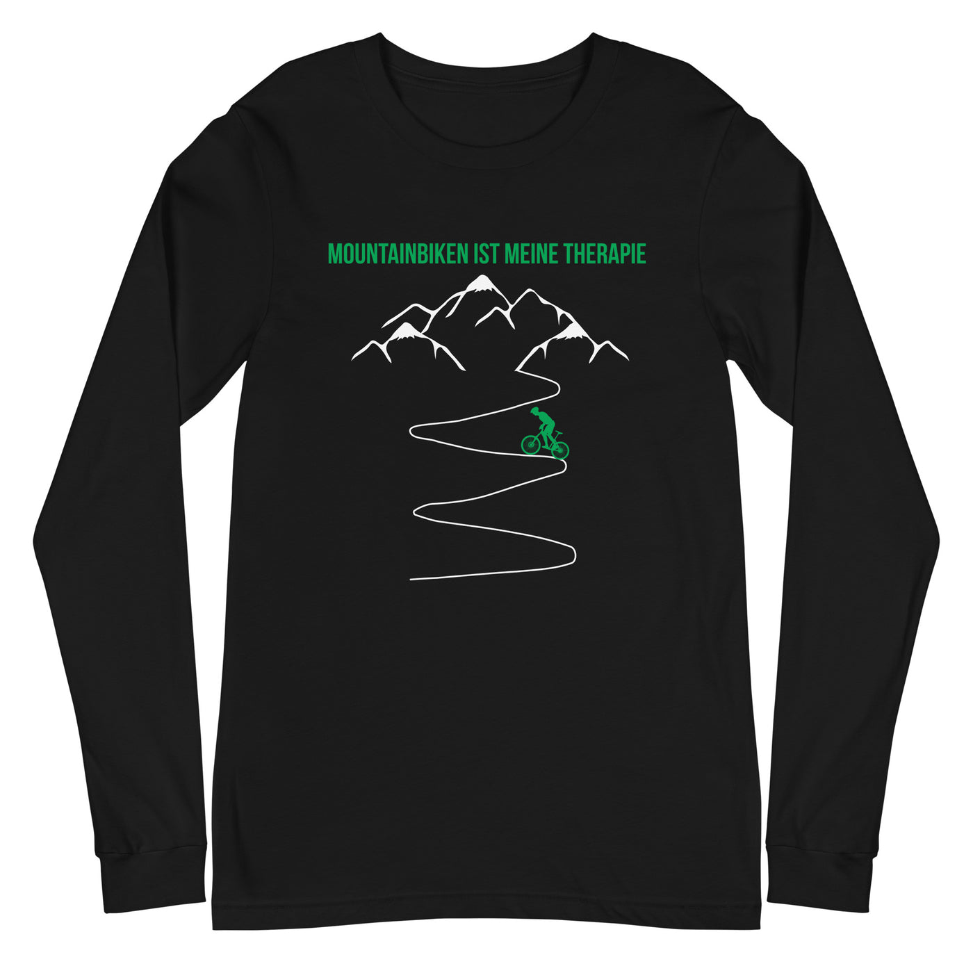 Mountainbiken ist meine Therapie - (M) - Longsleeve (Unisex) xxx yyy zzz Black