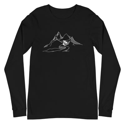 Mountainbiker fährt Downhill - (M) - Longsleeve (Unisex) xxx yyy zzz Black