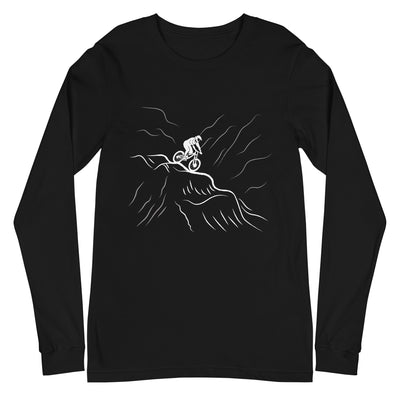 Mountainbiker fährt Downhill 2 - (M) - Longsleeve (Unisex) xxx yyy zzz Black