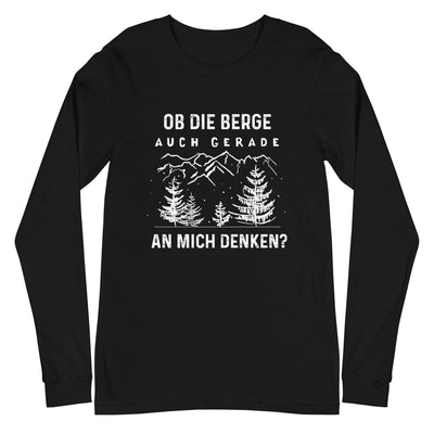 Ob die Berge auch gerade an mich denken - Longsleeve (Unisex) berge xxx yyy zzz Black