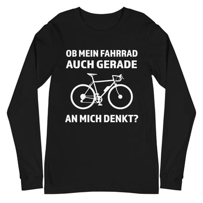 Ob mein Fahrrad gerade an mich denkt - Longsleeve (Unisex) fahrrad xxx yyy zzz Black