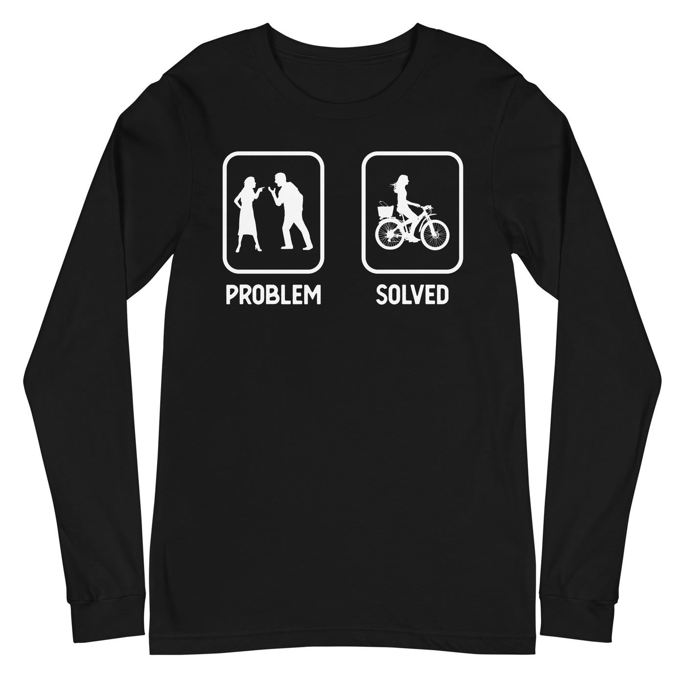 Problem Solved - Frau Radfahren - Longsleeve (Unisex) fahrrad xxx yyy zzz Black