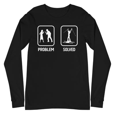 Problem Solved - Frau Skifahren - Longsleeve (Unisex) ski xxx yyy zzz Black