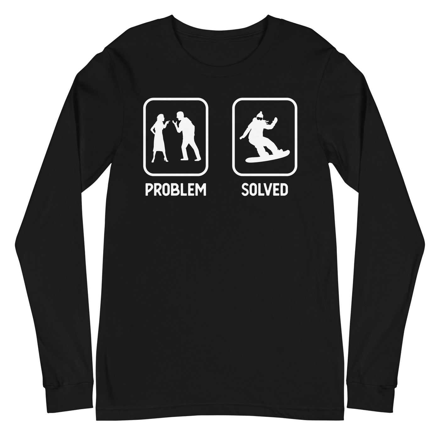 Problem Solved - Frau Snowboarding - Longsleeve (Unisex) snowboarden xxx yyy zzz Black