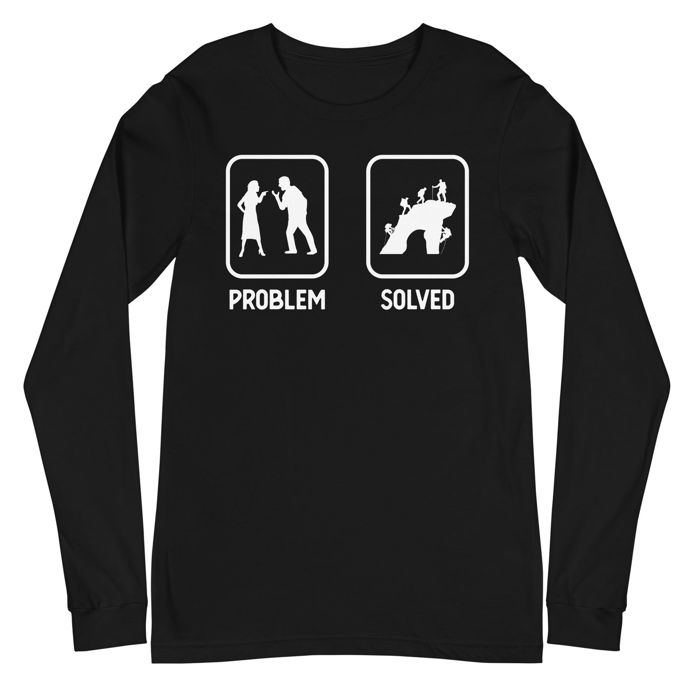 Problem Solved - Mann Klettern - Longsleeve (Unisex) klettern xxx yyy zzz Black