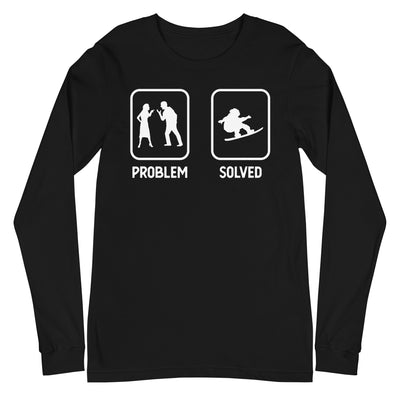 Problem Solved - Mann Snowboarding - Longsleeve (Unisex) snowboarden xxx yyy zzz Black