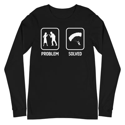 Problem Solved - Paragleiten - Longsleeve (Unisex) berge xxx yyy zzz Black