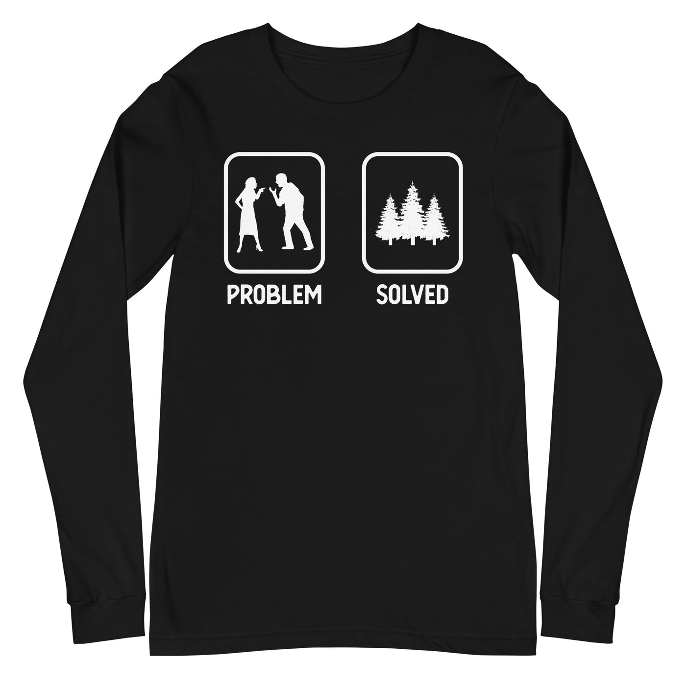 Problem Solved - Bäume - Longsleeve (Unisex) camping xxx yyy zzz Black