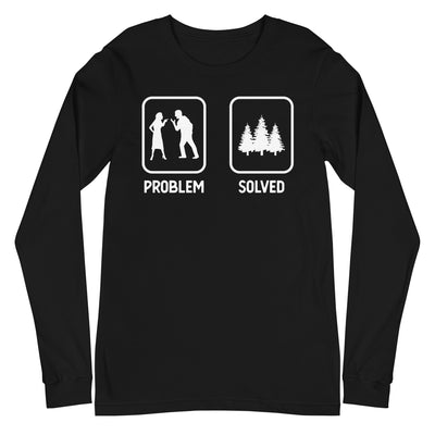 Problem Solved - Bäume - Longsleeve (Unisex) camping xxx yyy zzz Black