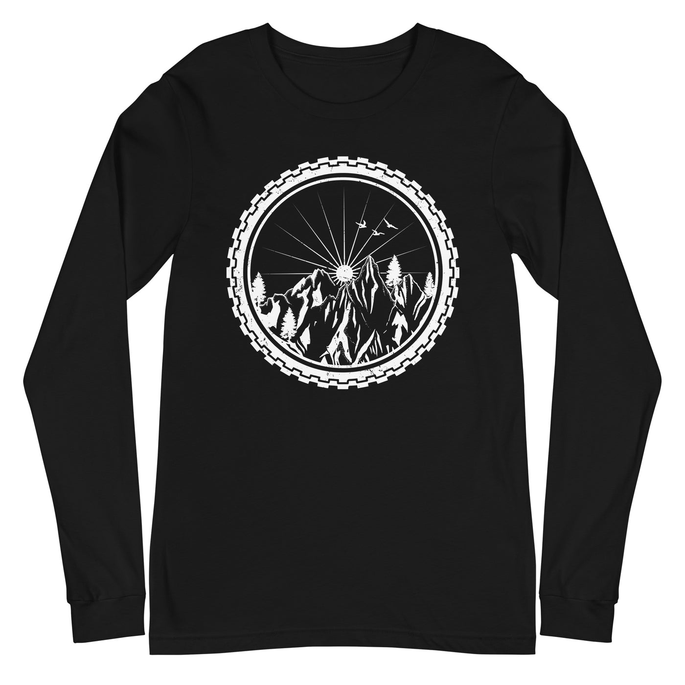 Rad mit Bergen drinnen - Longsleeve (Unisex) fahrrad xxx yyy zzz Black