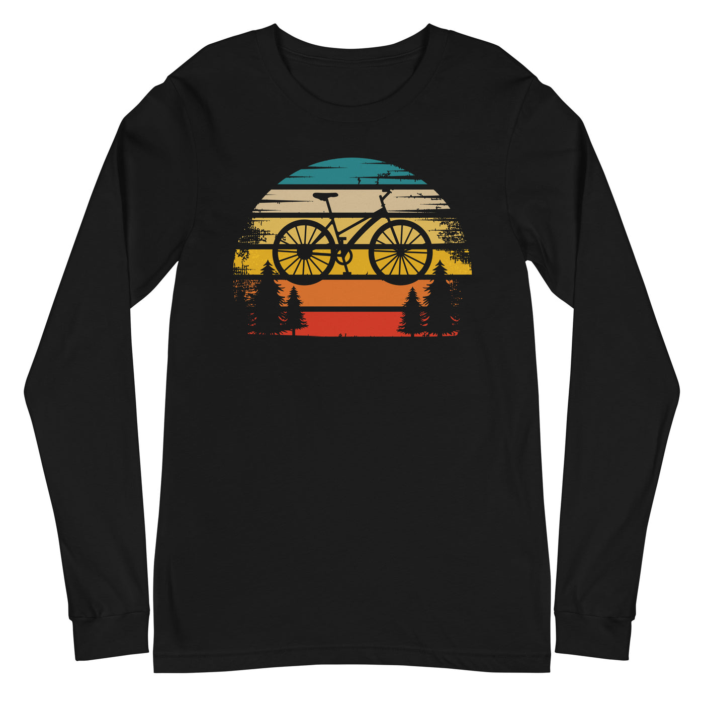 Retro Sonne und Fahrrad - Longsleeve (Unisex) fahrrad xxx yyy zzz Black