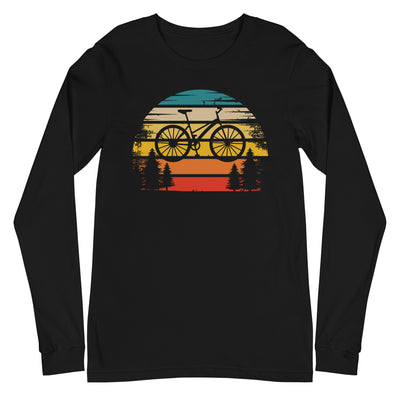 Retro Sonne und Fahrrad - Longsleeve (Unisex) fahrrad xxx yyy zzz Black