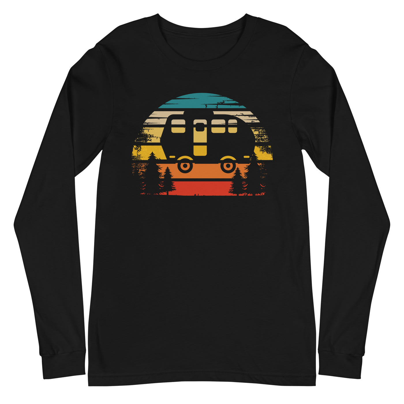 Retro Sonne und Camping - Longsleeve (Unisex) camping xxx yyy zzz Black