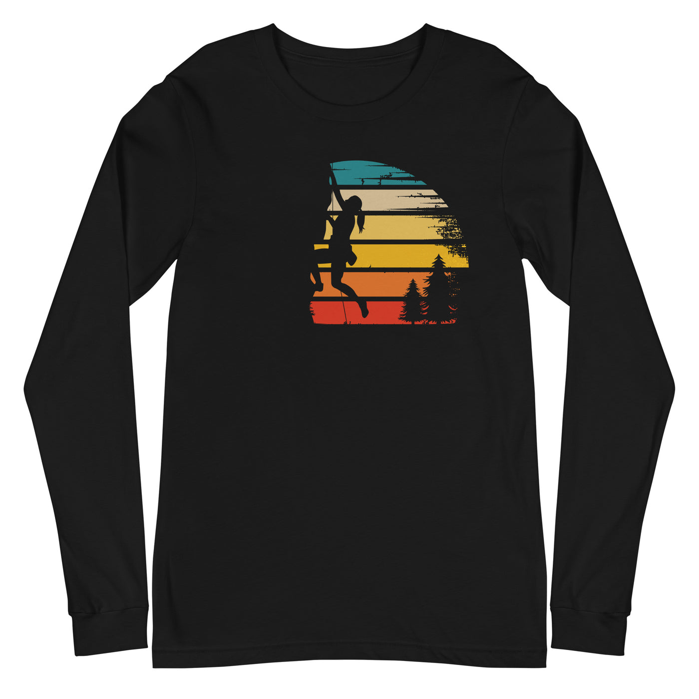 Retro Sonne und Klettern - Longsleeve (Unisex) klettern xxx yyy zzz Black