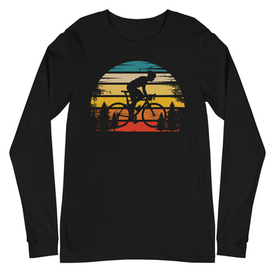 Retro Sonne und Radfahren - Longsleeve (Unisex) fahrrad xxx yyy zzz Black