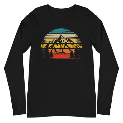 Retro Sonne und Berge - Longsleeve (Unisex) berge xxx yyy zzz Black