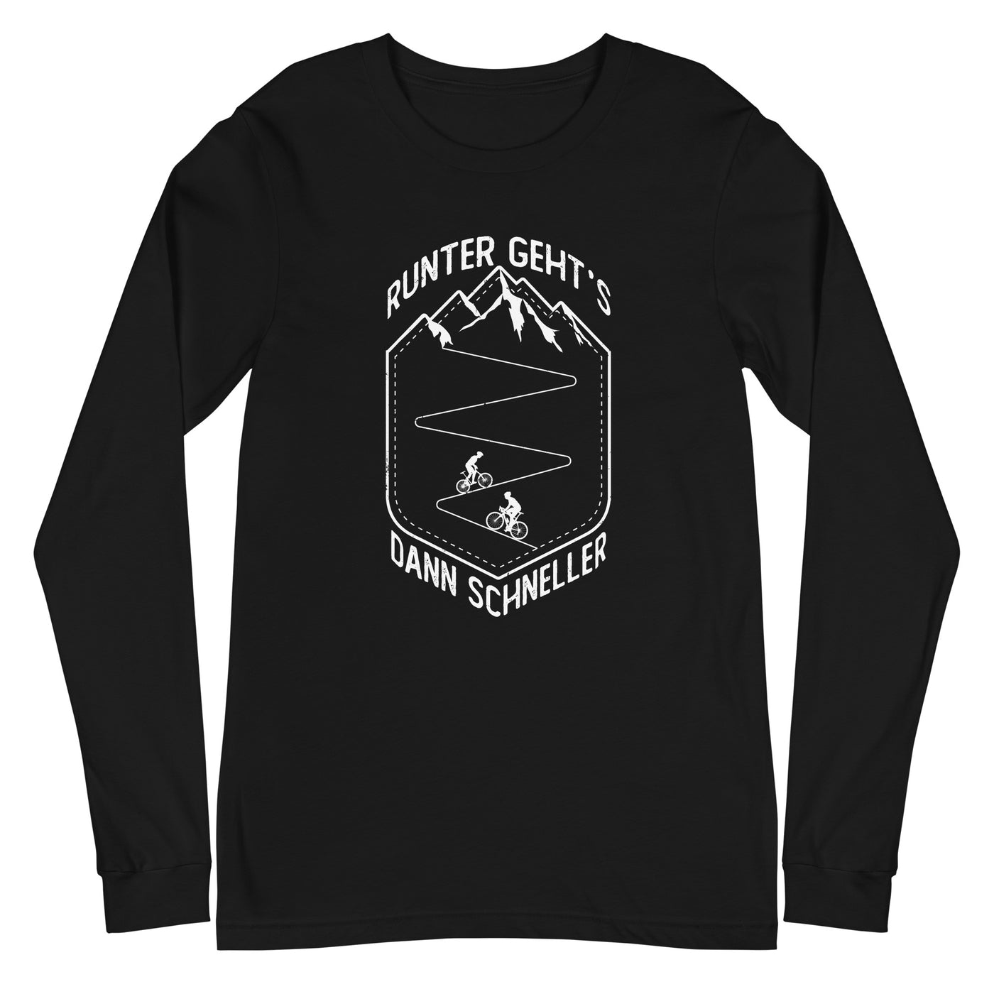 Runter gehts dann schneller - Longsleeve (Unisex) fahrrad xxx yyy zzz Black