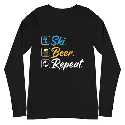 Ski. Bär. Repeat. - (S.K) - Longsleeve (Unisex) klettern xxx yyy zzz Black