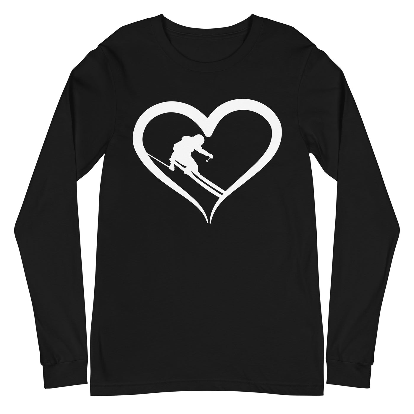 Skifahrer und Herz - Longsleeve (Unisex) klettern ski xxx yyy zzz Black