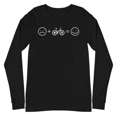 Lächelndes Gesicht und Fahrrad - Longsleeve (Unisex) fahrrad xxx yyy zzz Black