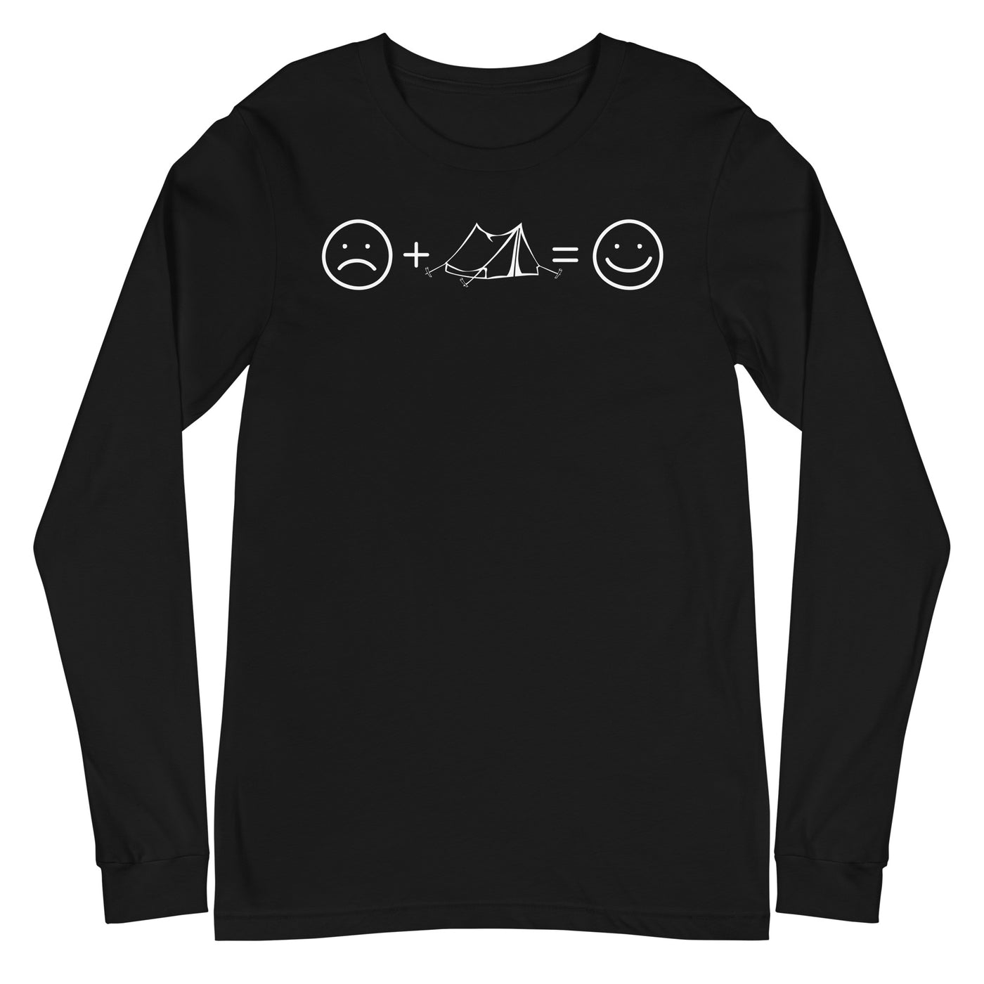 Lächelndes Gesicht und Camping - Longsleeve (Unisex) camping xxx yyy zzz Black