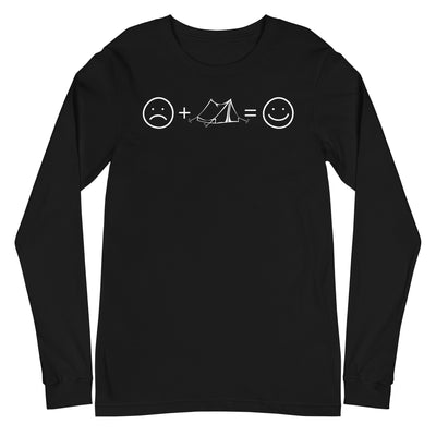 Lächelndes_Gesicht_und_Camping_-_(C)_(2) - Longsleeve (Unisex) xxx yyy zzz Black