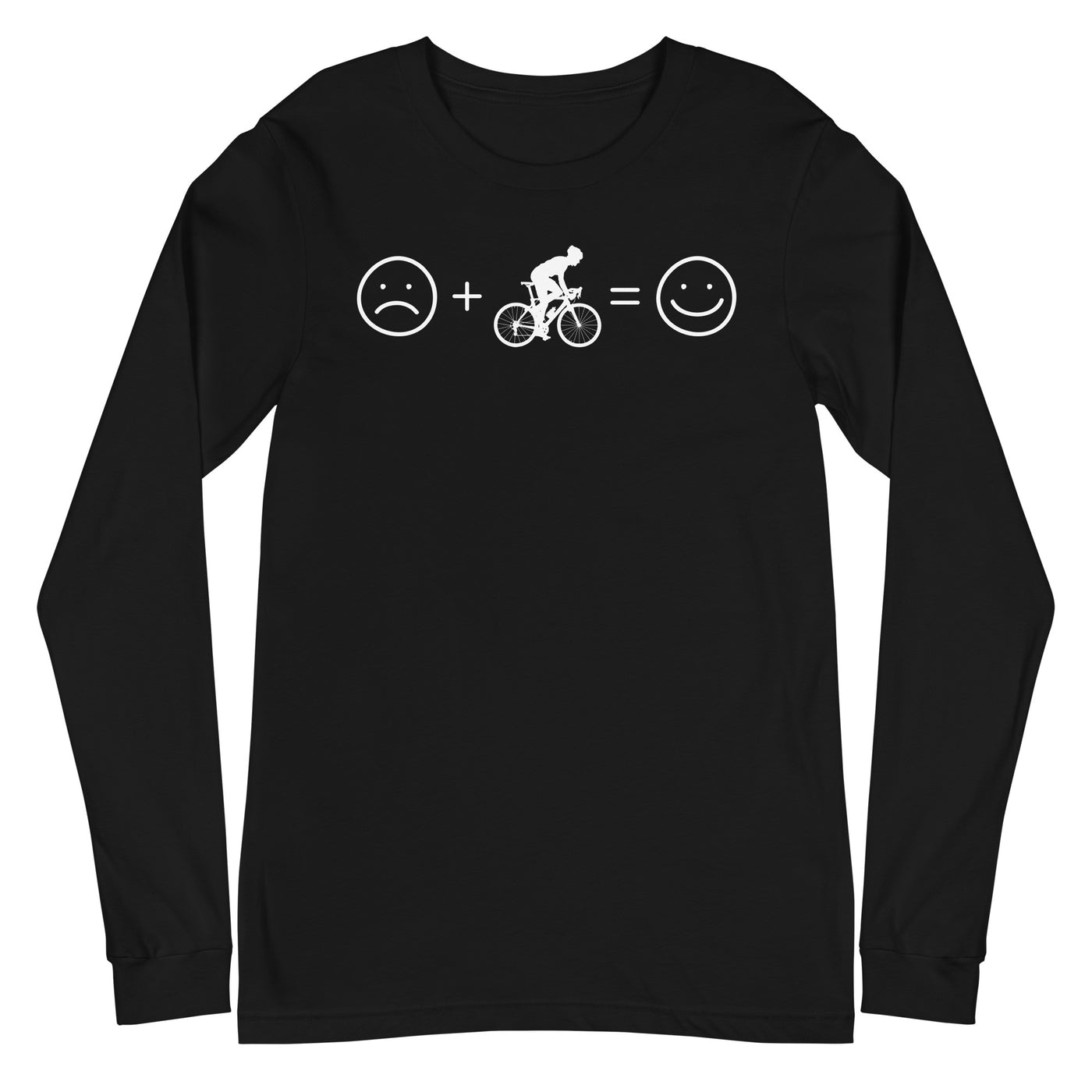 Lächelndes Gesicht und Radfahren - Longsleeve (Unisex) fahrrad xxx yyy zzz Black