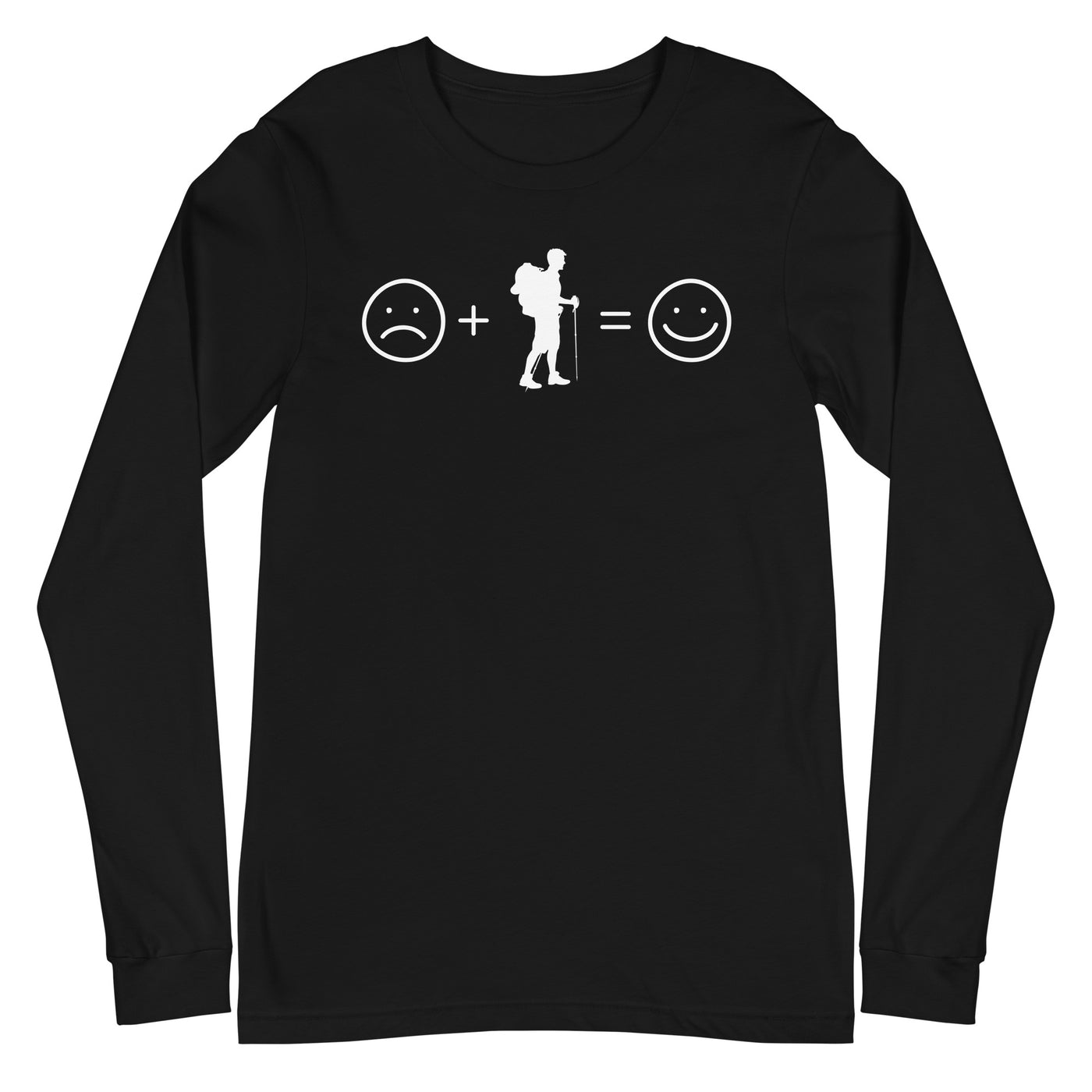 Lächelndes Gesicht und Wandern - Longsleeve (Unisex) wandern xxx yyy zzz Black